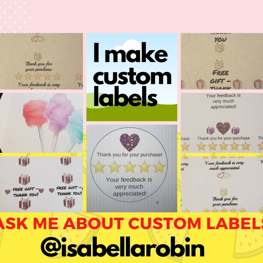 I make custom labels Different sizes shapes colors